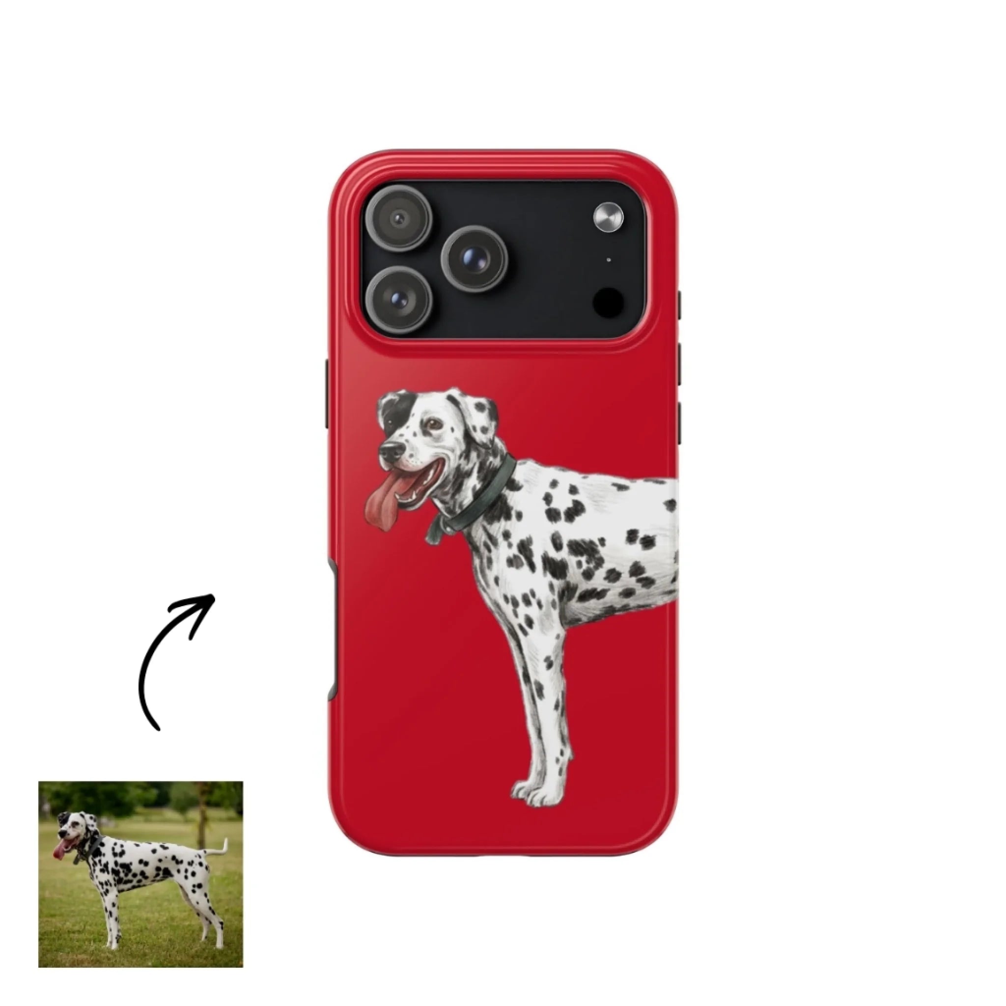 custom iphone case with pet portrait