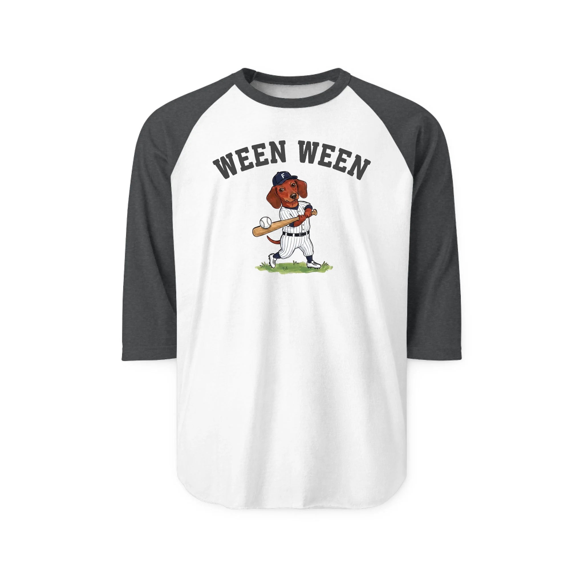 Retro Sport 3/4 Sleeve Raglan Custom Unisex Tee - Charcoal