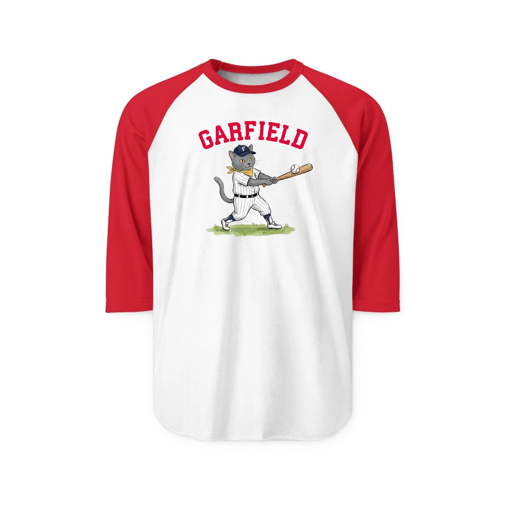 Retro Sport 3/4 Sleeve Raglan Custom Unisex Tee - Red