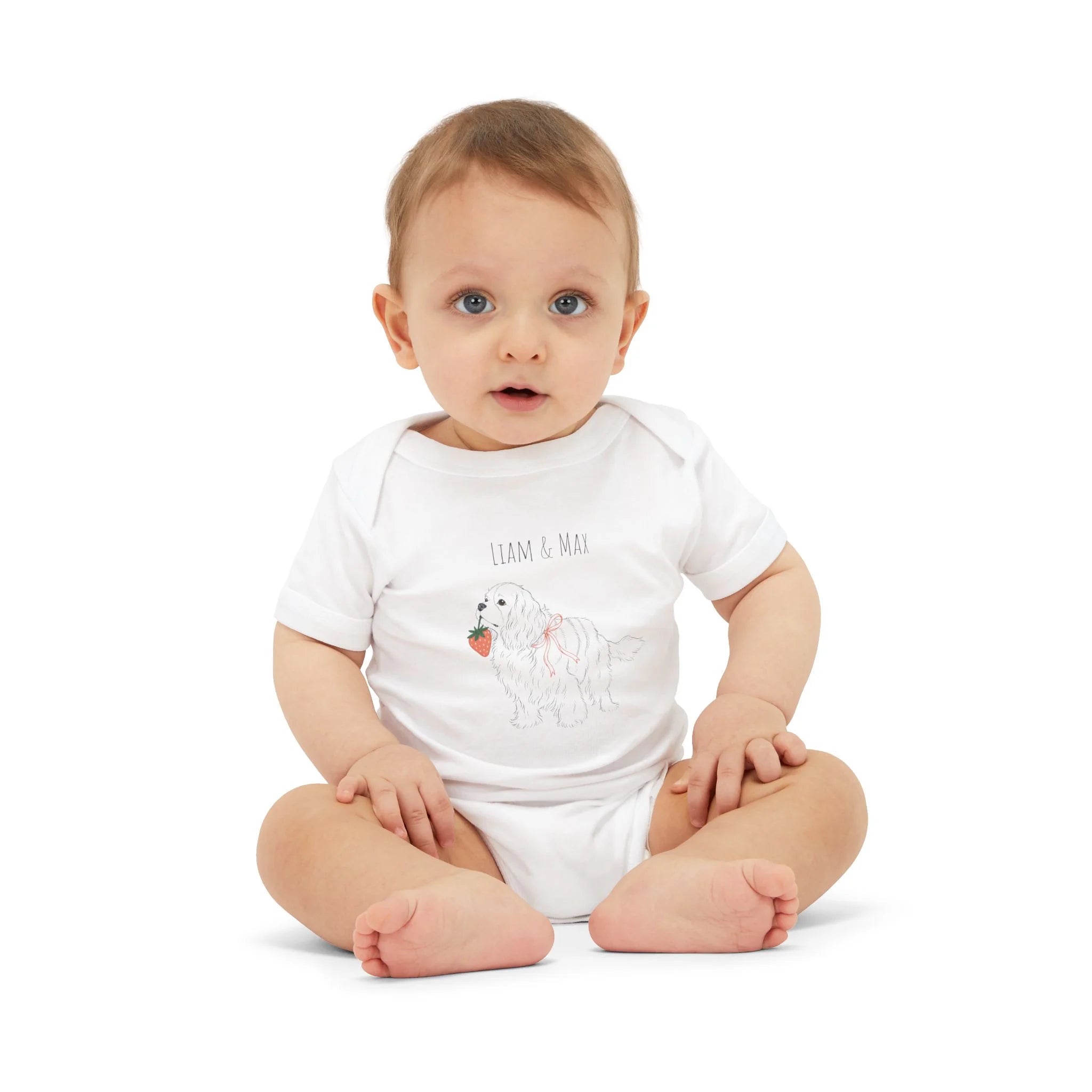 Custom Strawberry Pet Baby Onesie