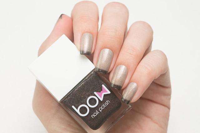 Lollipolish bow polish beige light grey black Temperature reactive thermal nail polish - Coma White