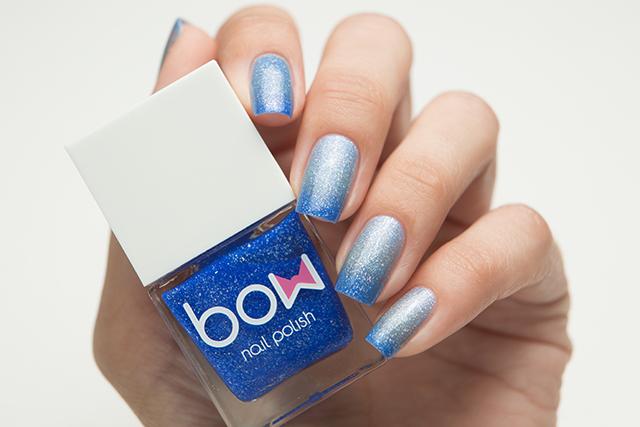 Lollipolish bow polish white sliver blue grey Temperature reactive thermal nail polish - Tears Don't Fall