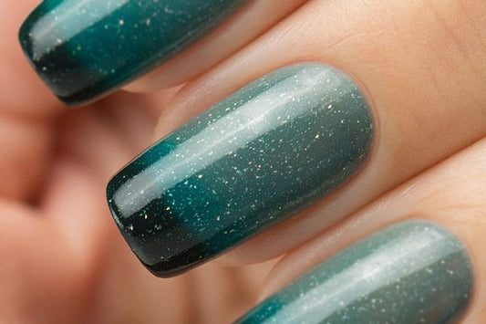 Lollipolish bow polish grey green blue black teal Temperature reactive thermal nail polish - Mutation