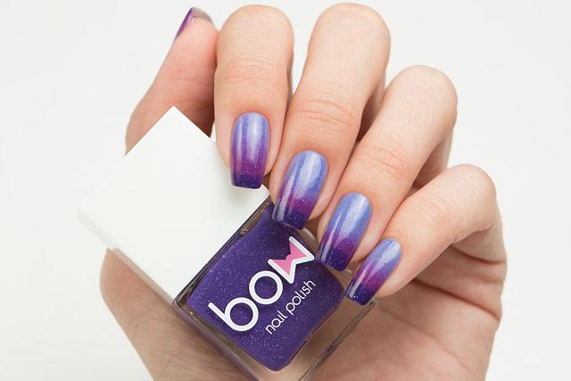 Lollipolish bow polish cornflower dark purple Temperature reactive thermal nail polish - Wind of Change