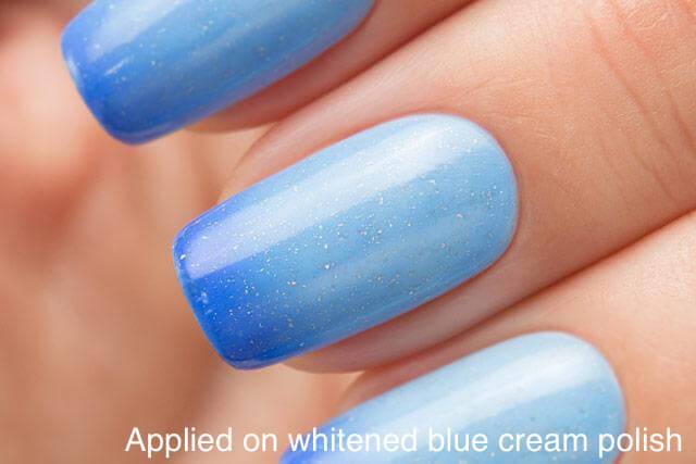Lollipolish bow polish clear blue Temperature reactive thermal nail polish - Thermo Top Coat Blue