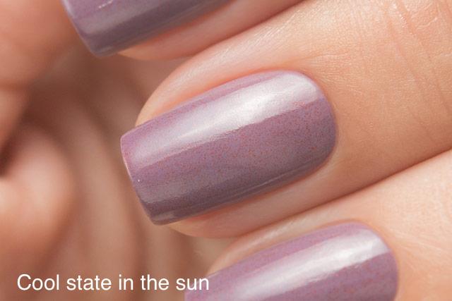 Lollipolish bow polish light beige grey pink purple Temperature reactive UV responsive nail polish - Colorblind