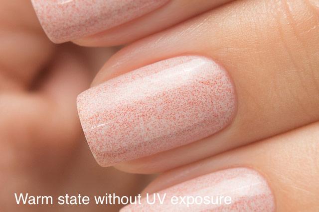Lollipolish bow polish light beige grey pink purple Temperature reactive UV responsive nail polish - Colorblind