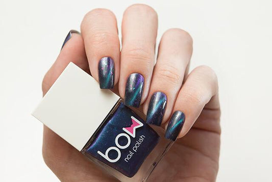 Lollipolish bow polish blue magnetic nail polish - Ludens