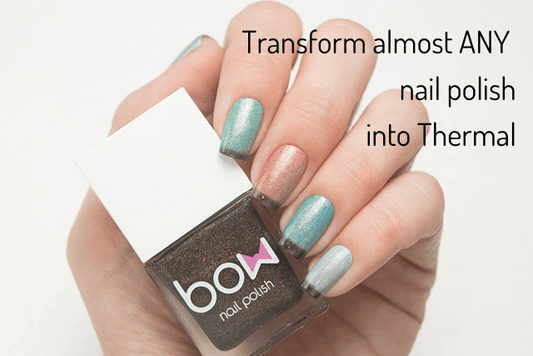 Lollipolish bow polish beige light grey black Temperature reactive thermal nail polish - Coma White