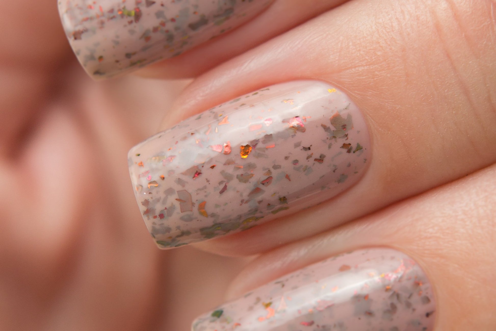 Lollipolish bow polish beige pink dark grey thermal nail polish - Shapes