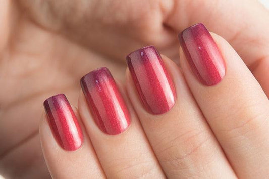 Lollipolish Dance Legend bow polish Pink Raspberry purple thermal nail polish- Neverwhere