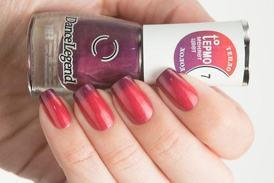 Lollipolish Dance Legend bow polish Pink Raspberry purple thermal nail polish- Neverwhere