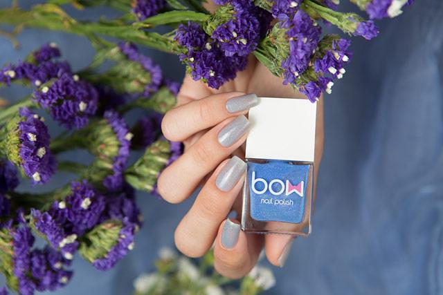 Lollipolish bow polish blue grey raspberry pink purple thermal Temperature reactive & UV responsive nail polish - Paradox