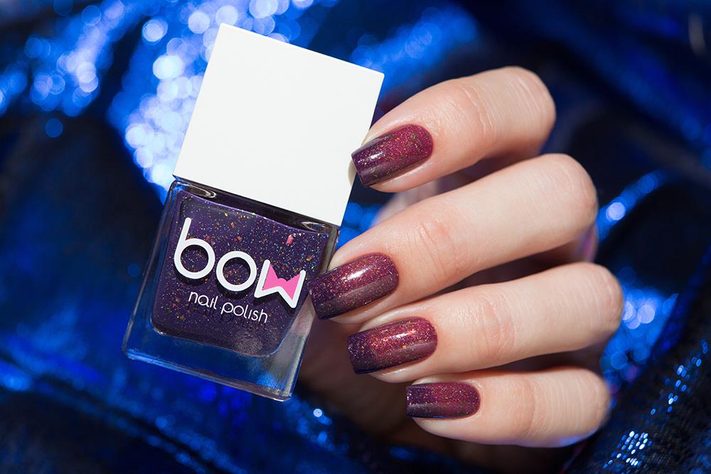 Lollipolish bow polish Pink Bordeaux  Dusty Purple thermal nail polish - Pretender