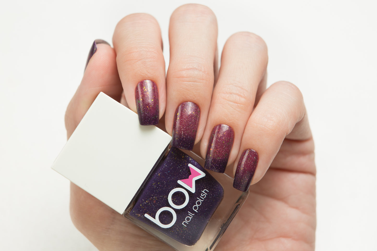 Lollipolish bow polish Pink Bordeaux  Dusty Purple thermal nail polish - Pretender