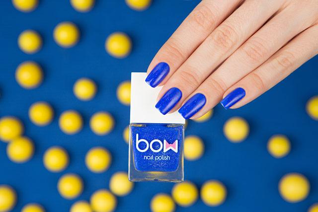 Lollipolish bow polish clear blue Temperature reactive thermal nail polish - Thermo Top Coat Blue