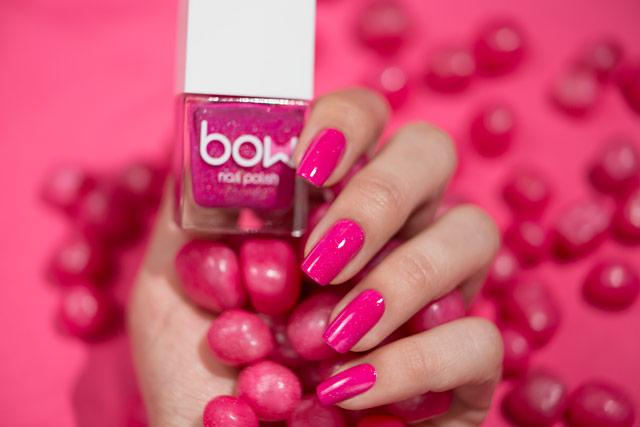 Lollipolish bow polish pink Temperature reactive thermal nail polish - Thermo Top Coat Pink
