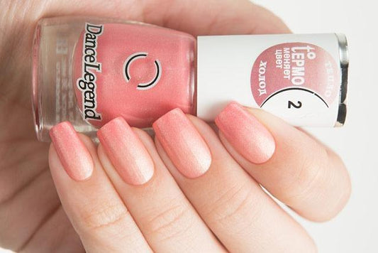 Lollipolish Dance Legend bow polish White Pinkish Peachy Pink thermal nail polish- Tit for Tat