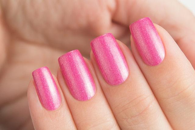 Lollipolish Dance Legend bow polish White Bright Pink thermal nail polish- White Lies